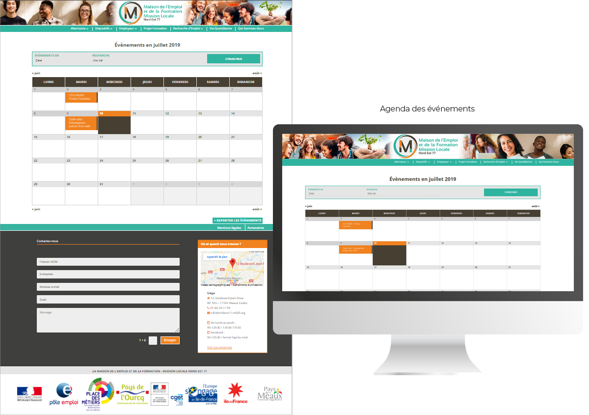 Site web- Agenda